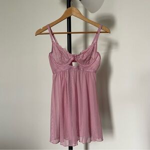 Pink Babydoll Mini Dress
